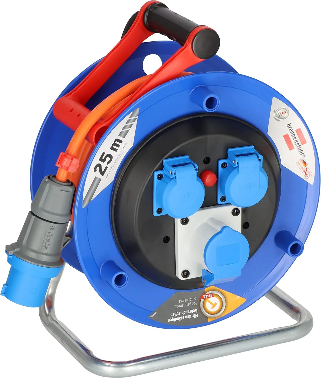 Bild von Brennenstuhl Garant Camping-Kabeltrommel mit 25 m Kabel für den Außenbereich, IP44, Made in Germany