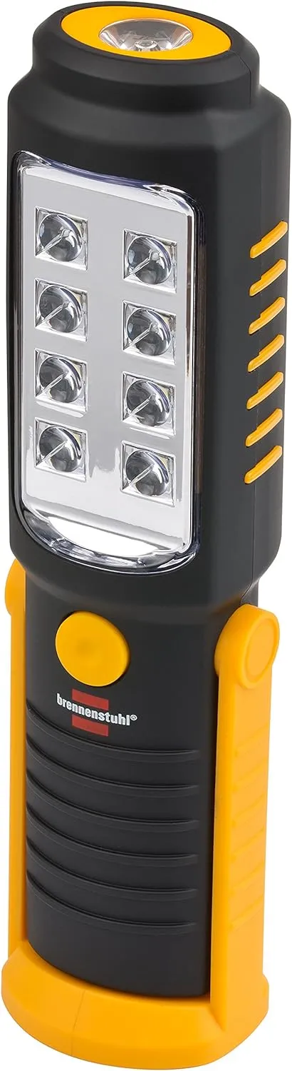 Bild von Brennenstuhl LED Taschenlampe mit 250 und 100 Lumen, maximal 10 Stunden Leuchtdauer, drehbarem Haken und Magnet