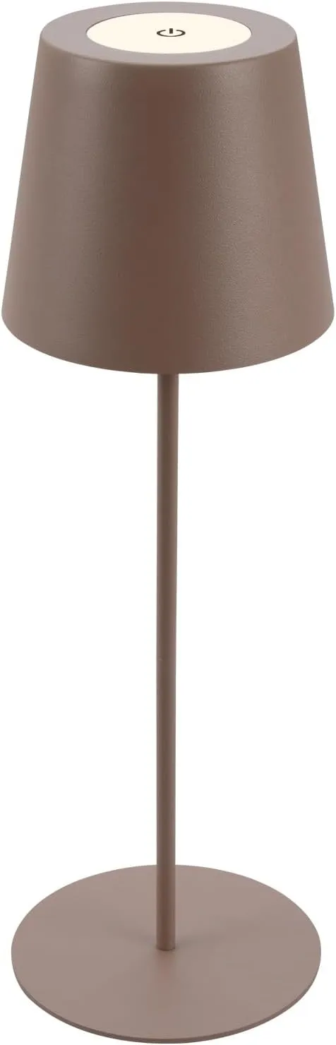 Bild von Briloner kabellose LED Tischlampe in Umbrasand, dimmbar, höhenverstellbar, 36x10,5 cm, ideal als Nachttisch- oder Campinglampe
