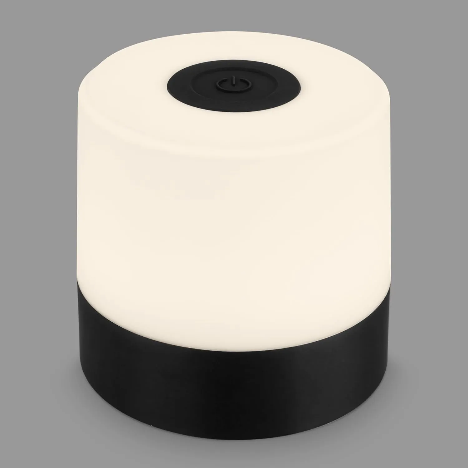 Bild von Briloner Mini LED Tischlampe kabellos in Schwarz, dimmbar mit Touch-Funktion, ideal für Indoor und Outdoor, USB-C, warmweißes Licht, Maße 7x7 cm