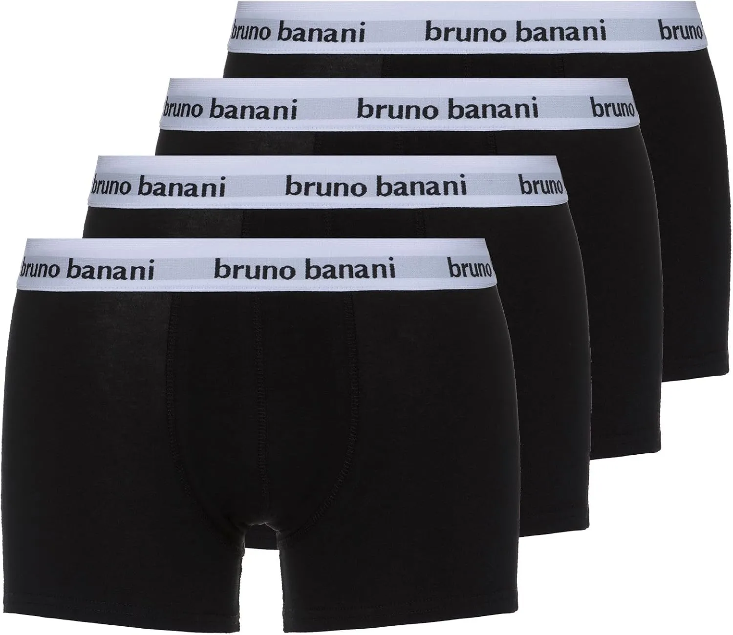 Bild von bruno banani Snazzy Herren Shorts aus atmungsaktiver Baumwolle im 4er Pack in den Größen S bis XXL