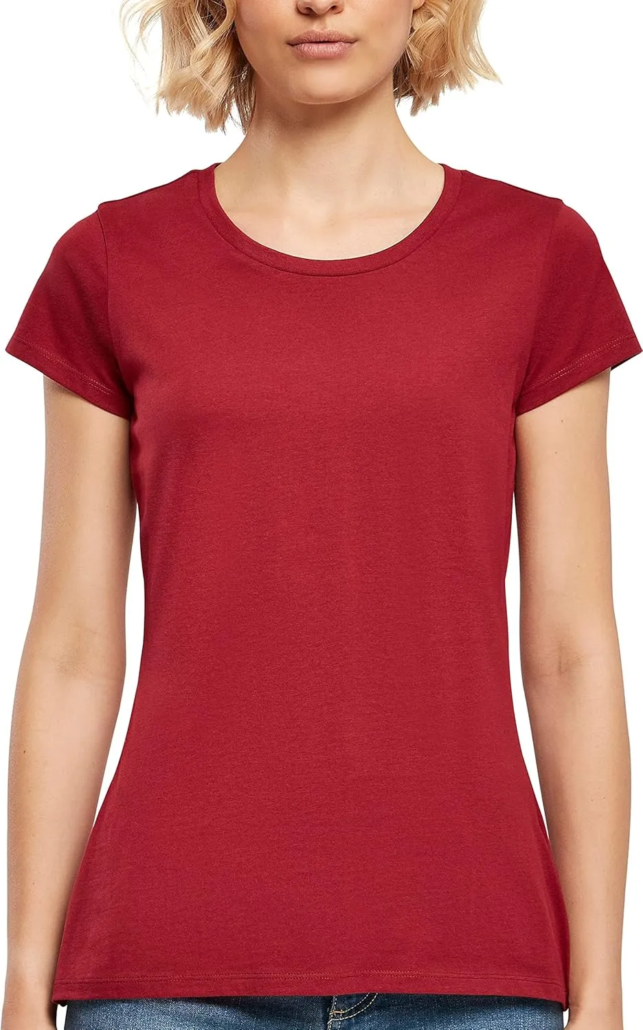 Bild von Build Your Brand Damen Basic T-Shirt mit Rundhalsausschnitt aus Baumwolle in vielen Farben und Größen von XS bis 5XL