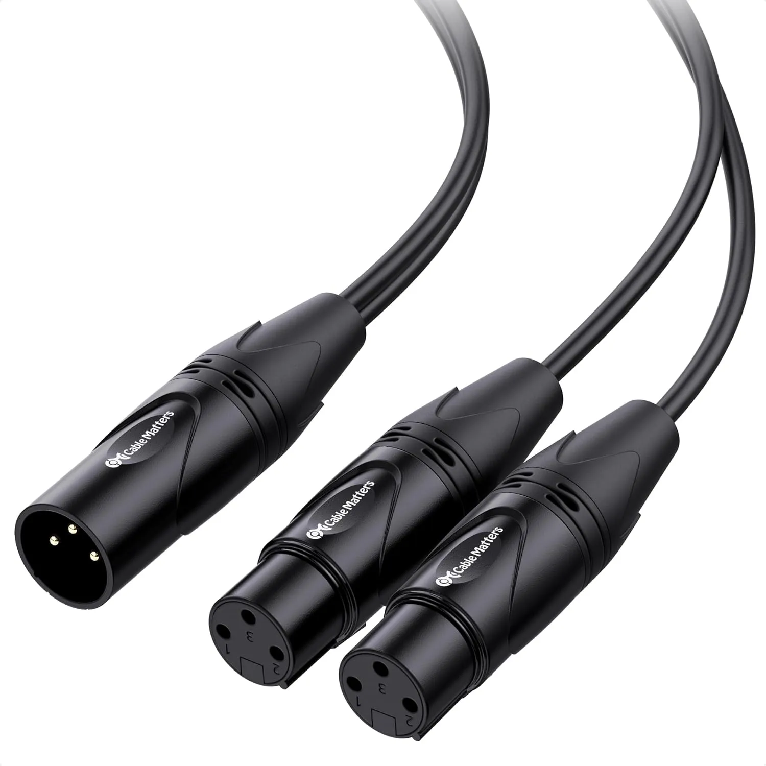 Bild von Cable Matters XLR Splitter Kabel 0,5m mit einem Stecker und zwei Buchsen