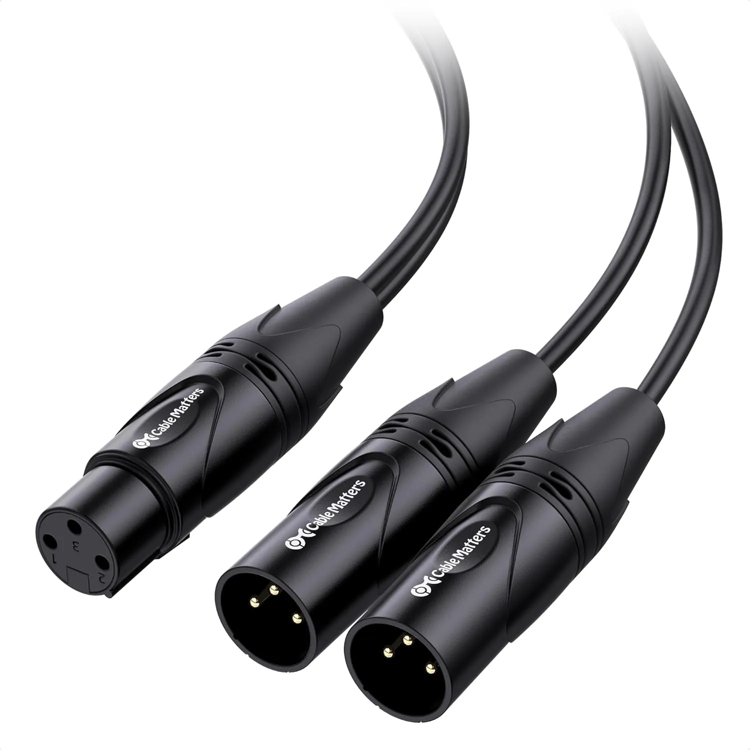 Bild von Cable Matters XLR Splitter Kabel 45 cm von XLR Buchse auf 2 XLR Stecker