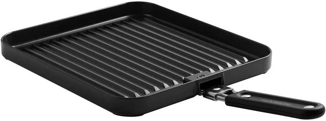 Bild von Cadac universelle gerippte Grillplatte aus Aluminium in Schwarz für Camping und Barbecue