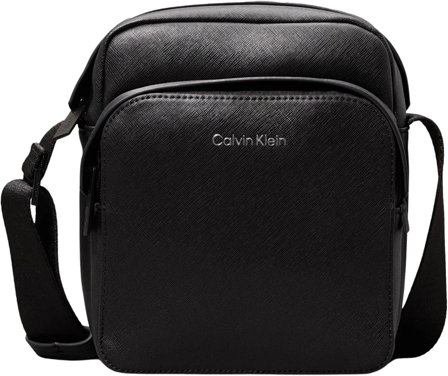 Bild von Calvin Klein Umhängetasche Reporter in Schwarz aus Saffiano Leder