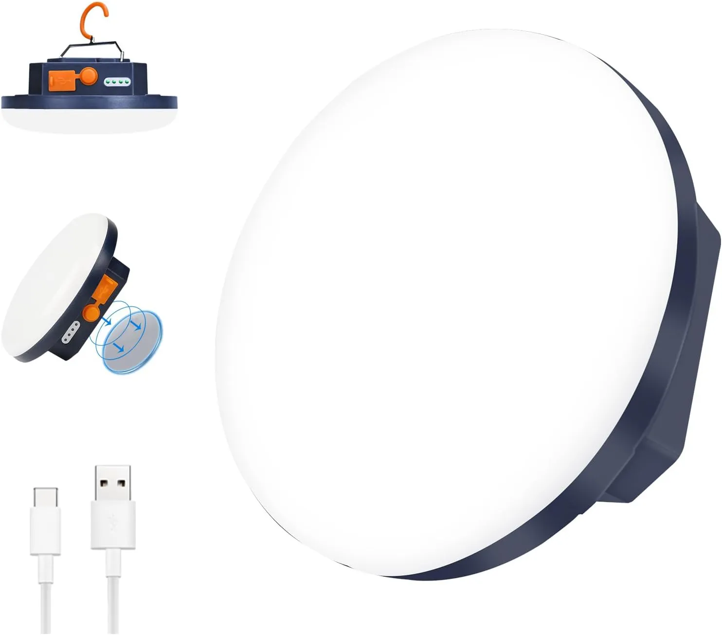 Bild von Campinglampe LED mit 1500 Lumen und 5600mAh Akku, dimmbar und mit starkem Magnet