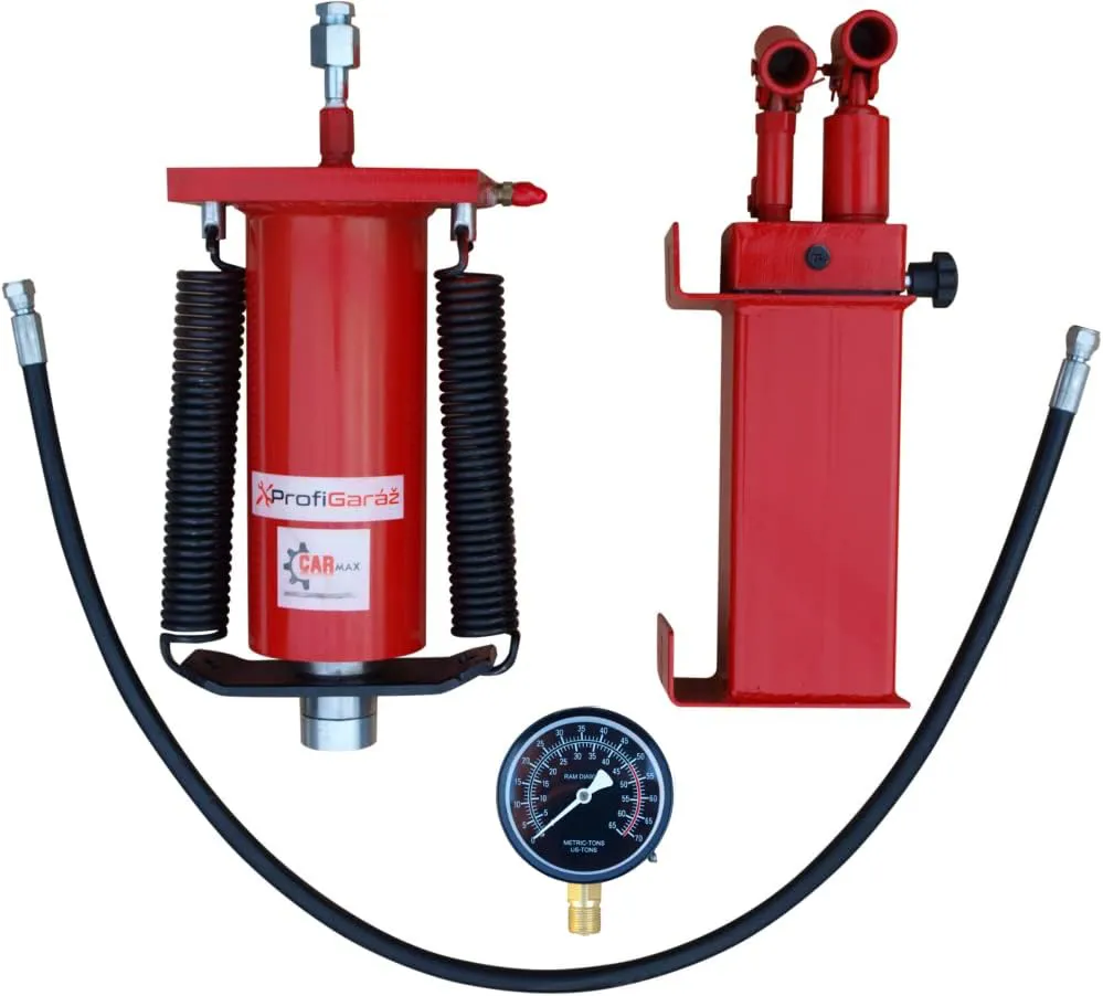 Bild von Carmax 50T Werkstattpresse mit Doppelantrieb und Manometer