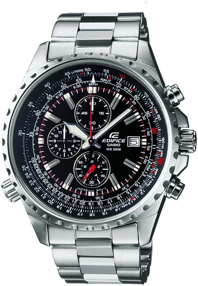 Bild von Casio Herrenarmbanduhr EF-527D-1AVEF aus Edelstahl mit analogem Quarzwerk