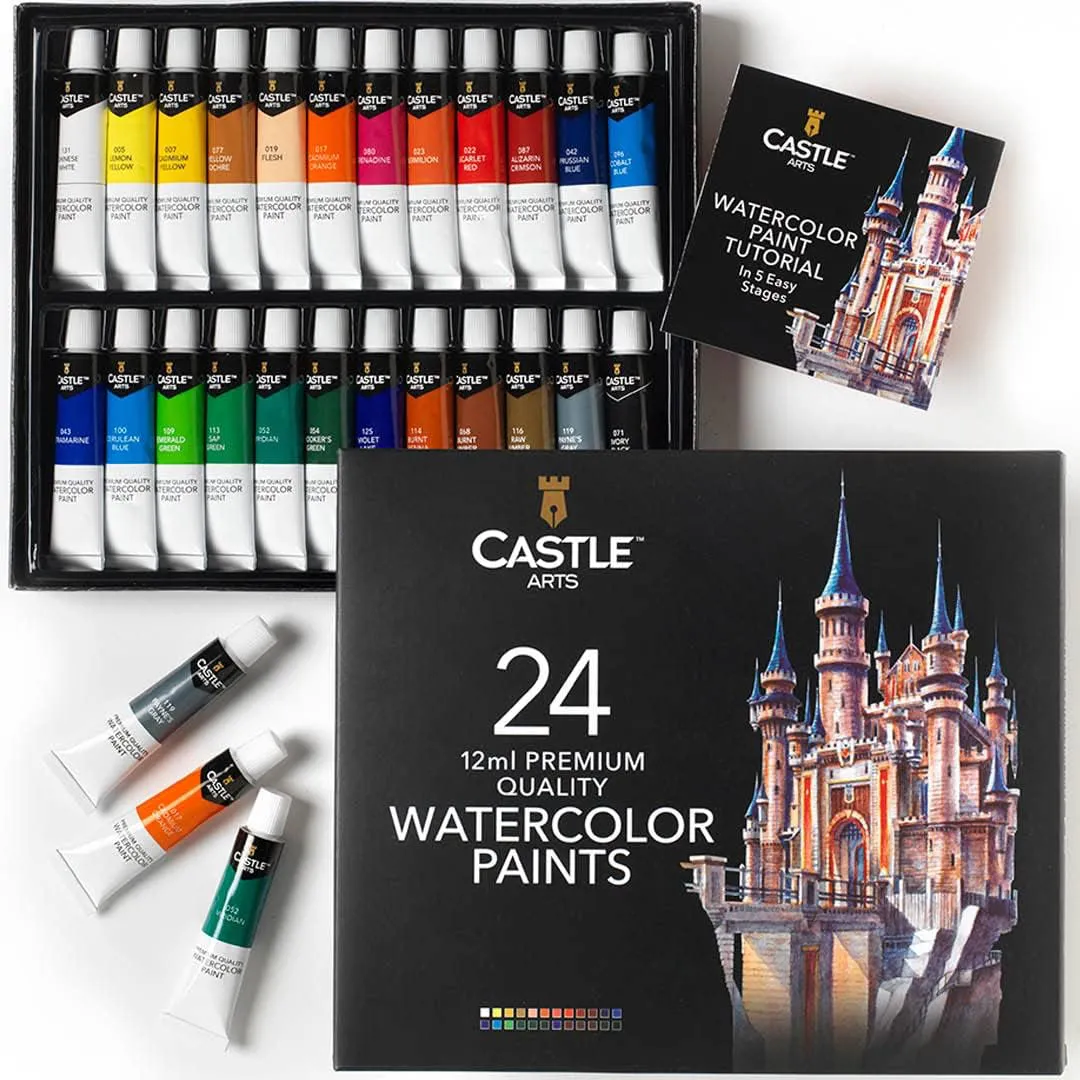 Bild von Castle Art Supplies Aquarell Farbtuben Set mit 24 Tuben à 12 ml in schöner Präsentationsbox