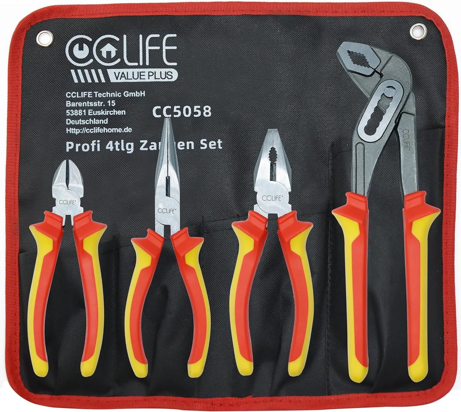 Bild von CCLIFE Profi Zangen Set mit 4 Teilen für Haushalt und Werkstatt