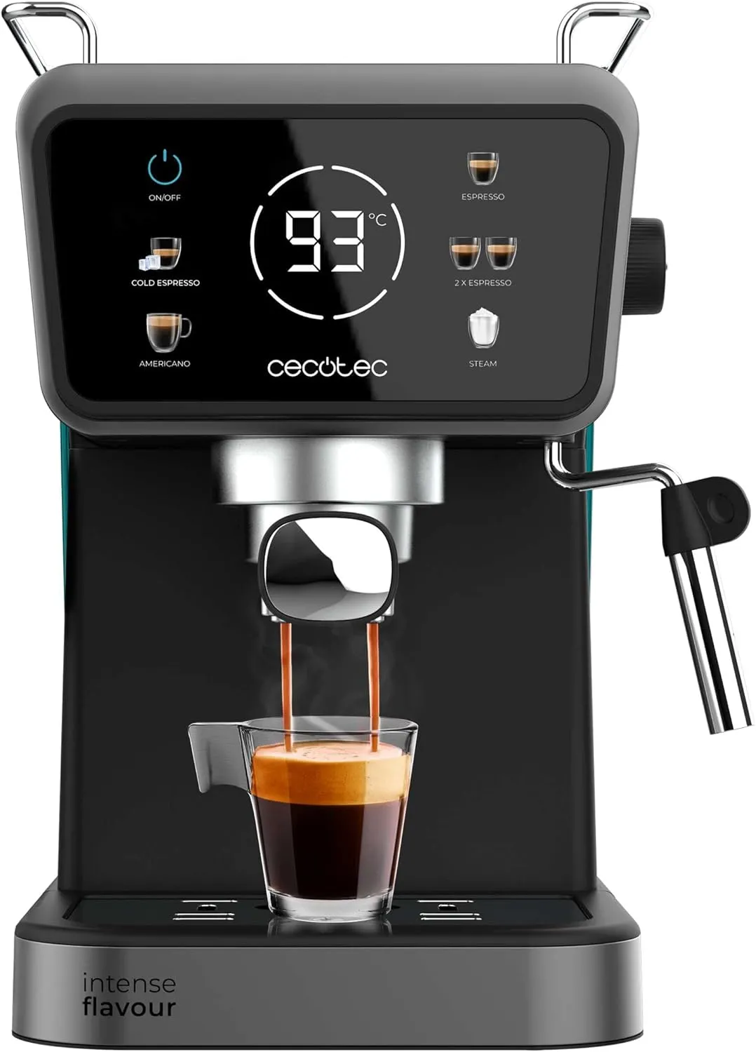 Bild von Cecotec Power Espresso Touch Espressomaschine mit 20 Bar Druck und Dampfauslauf