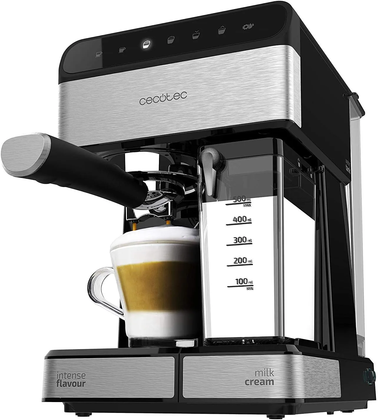 Bild von Cecotec Power Instant-ccino 20 Halbautomatische Espressomaschine mit 1350 Watt, 20 Bar Druck und 500 ml Milchtank