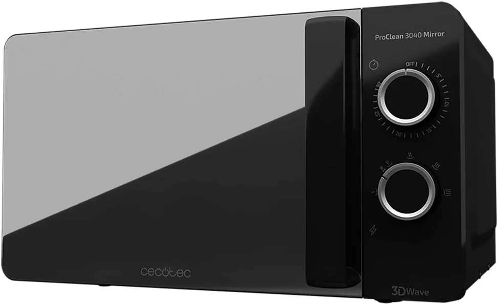 Bild von Cecotec ProClean 3040 Mikrowelle mit 20 Litern, 700 Watt, 6 Funktionen, 30 Minuten Timer und Auftaufunktion in Schwarz