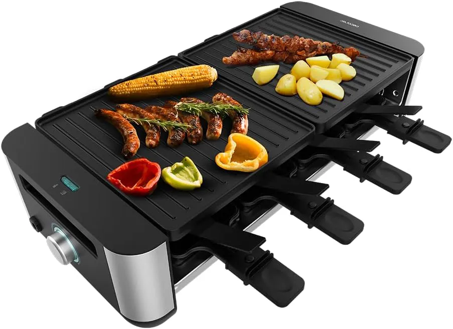 Bild von Cecotec Raclette Cheese und Grill 16000 für 8 Personen mit 1400 Watt und Antihaft-Grillplatte