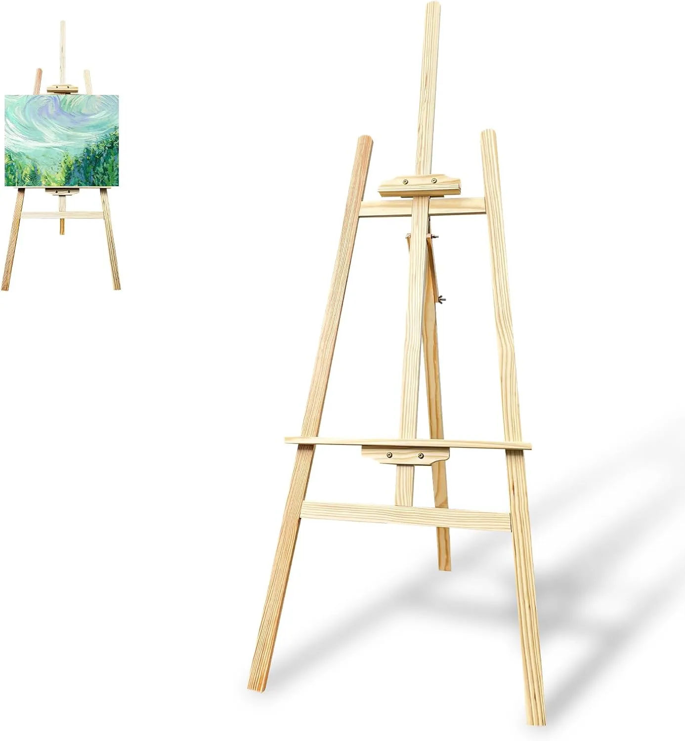 Bild von Ceisazira Holzstaffelei 150 cm verstellbar für Kunst, Events und Außenwerbung