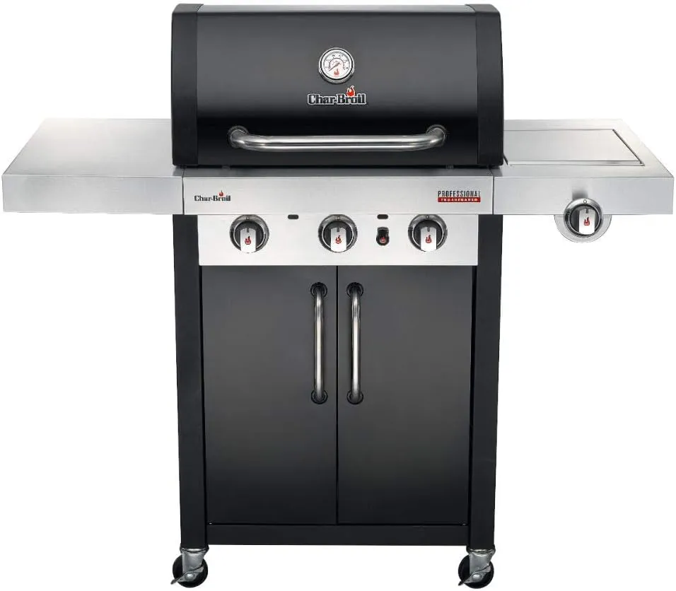 Bild von Char-Broil Professional 3400B Gasgrill mit 3 Brennern und Seitenbrenner in Schwarz