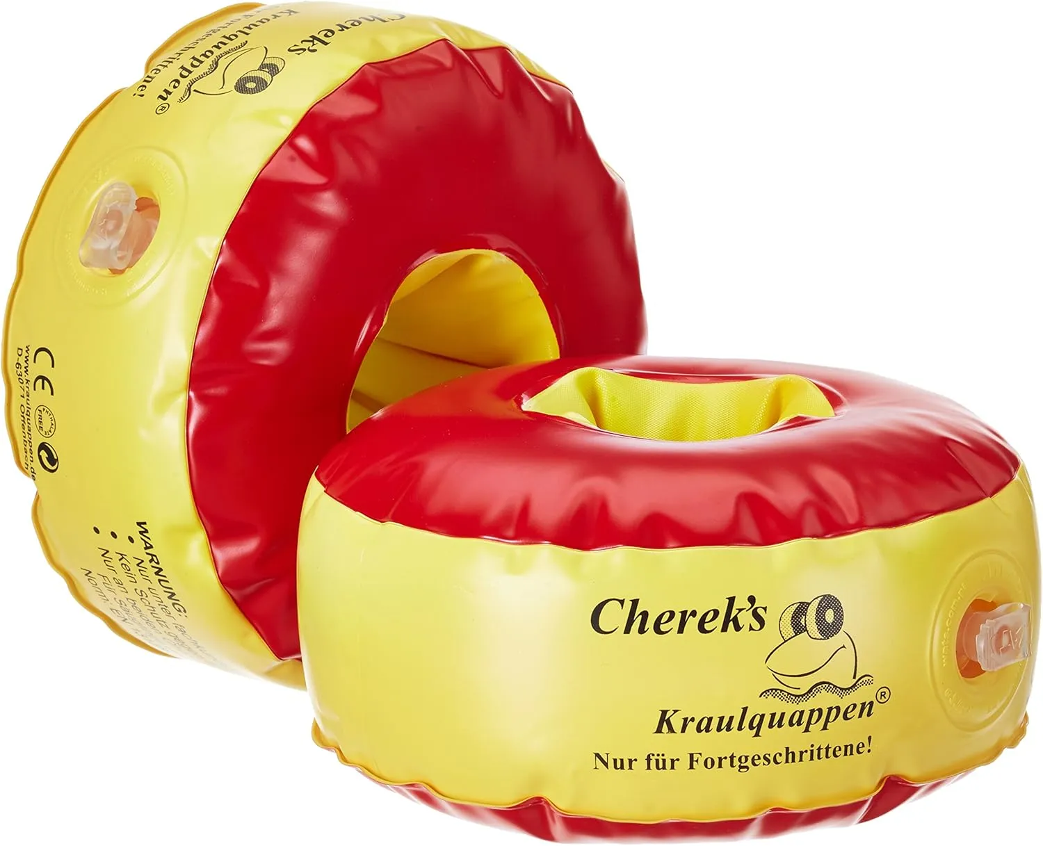 Bild von Cherek Kraulquappen Schwimmflügel für Kinder in Rot und Gelb, 17 cm für Fortgeschrittene