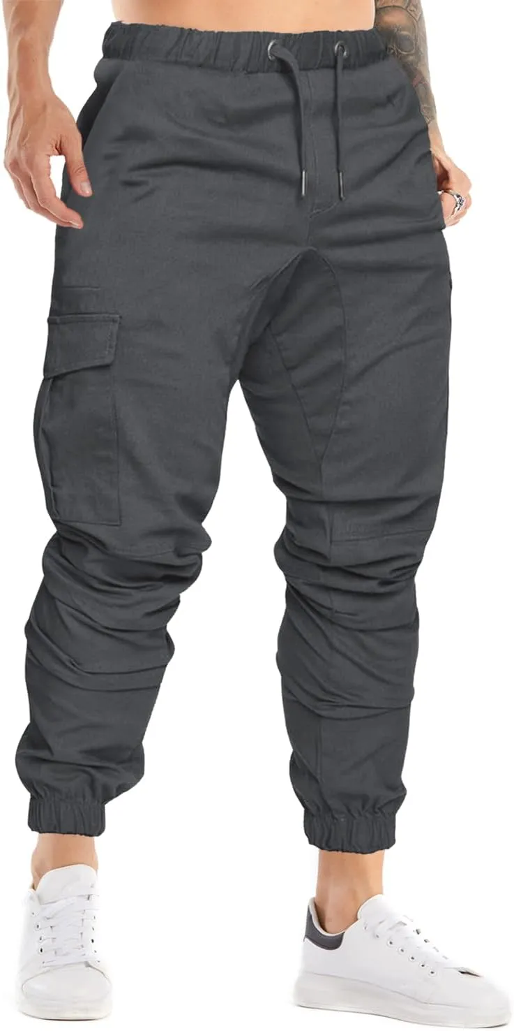 Bild von Cindeyar Herren Slim Fit Joggerhose Casual Cargo Jeans