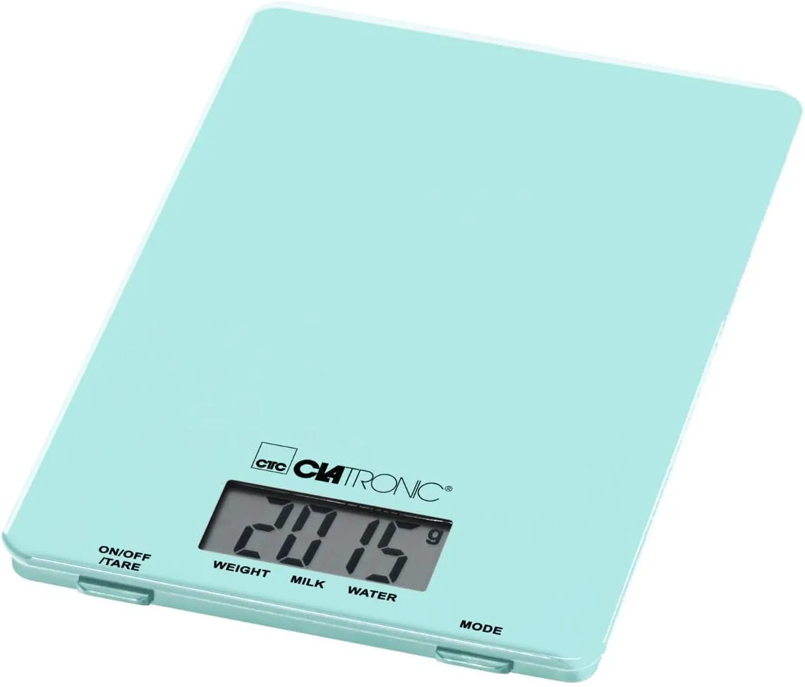 Bild von Clatronic KW 3626 Küchenwaage bis 5000 g mit Tara-Funktion und LCD-Display in mint-grün