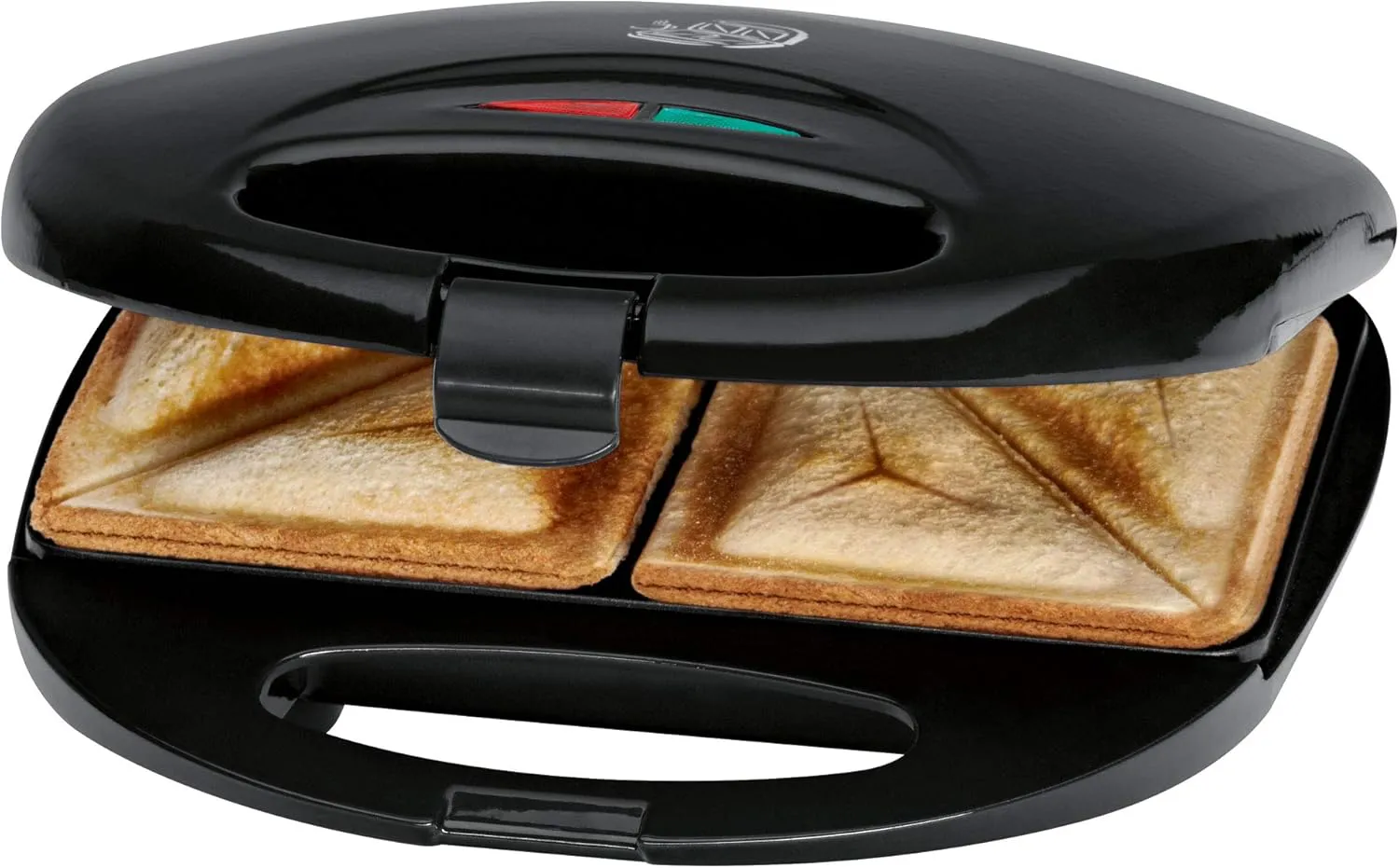Bild von Clatronic ST 3477 Sandwichmaker in Schwarz mit Antihaftbeschichtung und automatischem Temperaturregler