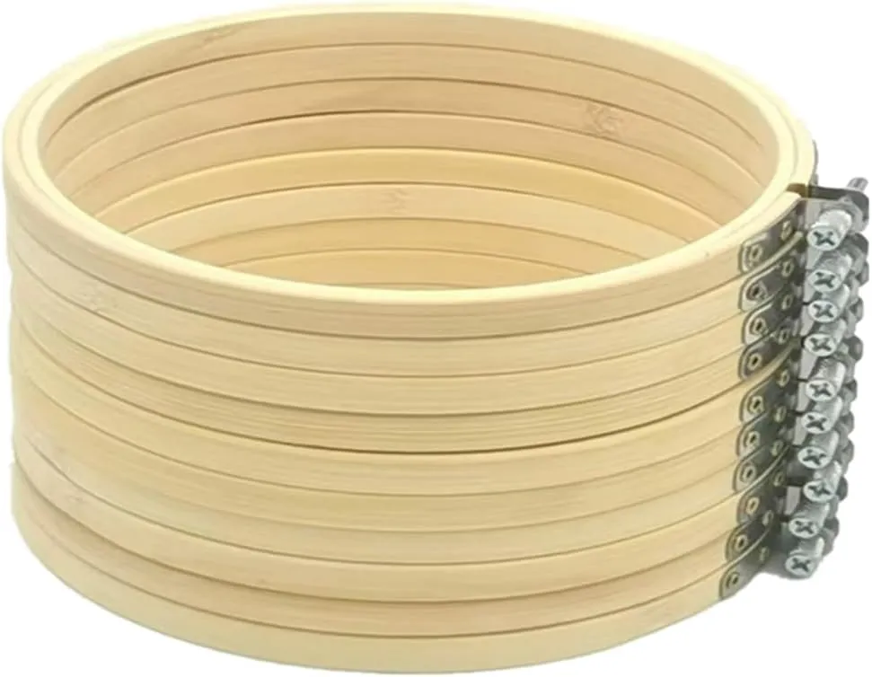 Bild von Cleana Arts 10er Set Bambus Stickrahmen mit einem Durchmesser von 15 cm