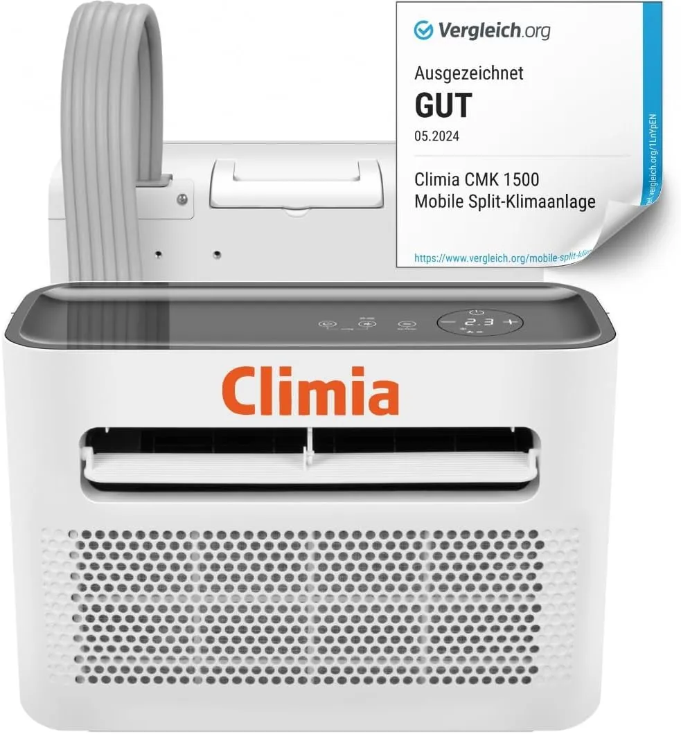 Bild von Climia CMK 1500 Klimaanlage für Wohnwagen bis 15 qm mit 5000 BTU/h und Energieeffizienzklasse A