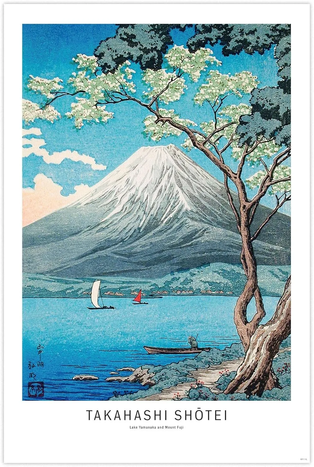 Bild von Close Up Takahashi Shotei Poster Fujisan vom Yamanaka-See 61 x 91,5 cm