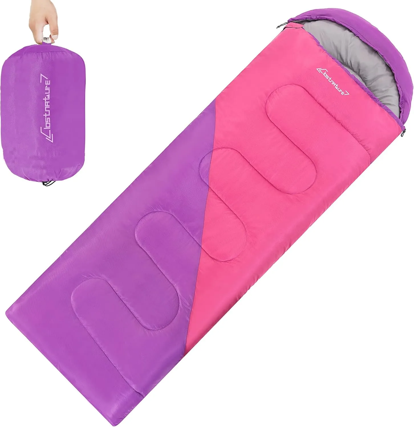 Bild von Clostnature Schlafsack für Erwachsene, leicht und kompakt, geeignet für 3-4 Jahreszeiten, mit rechtem Reißverschluss, ideal für Camping und Wandern