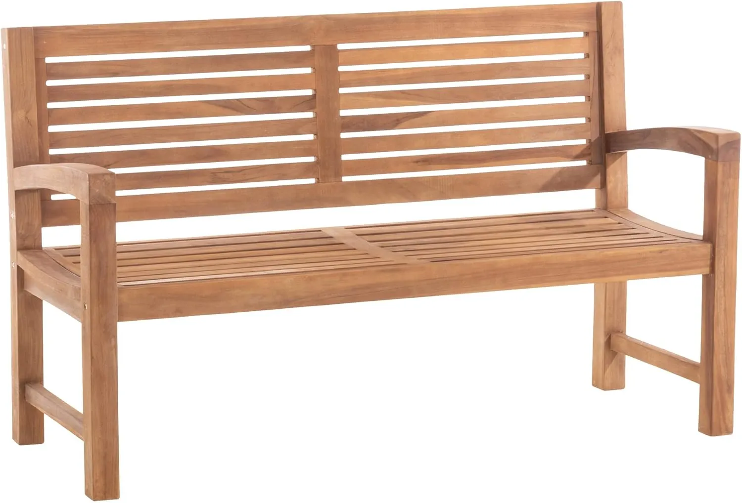 Bild von CLP Halden Teakbank für den Garten mit Armlehnen, 150 cm