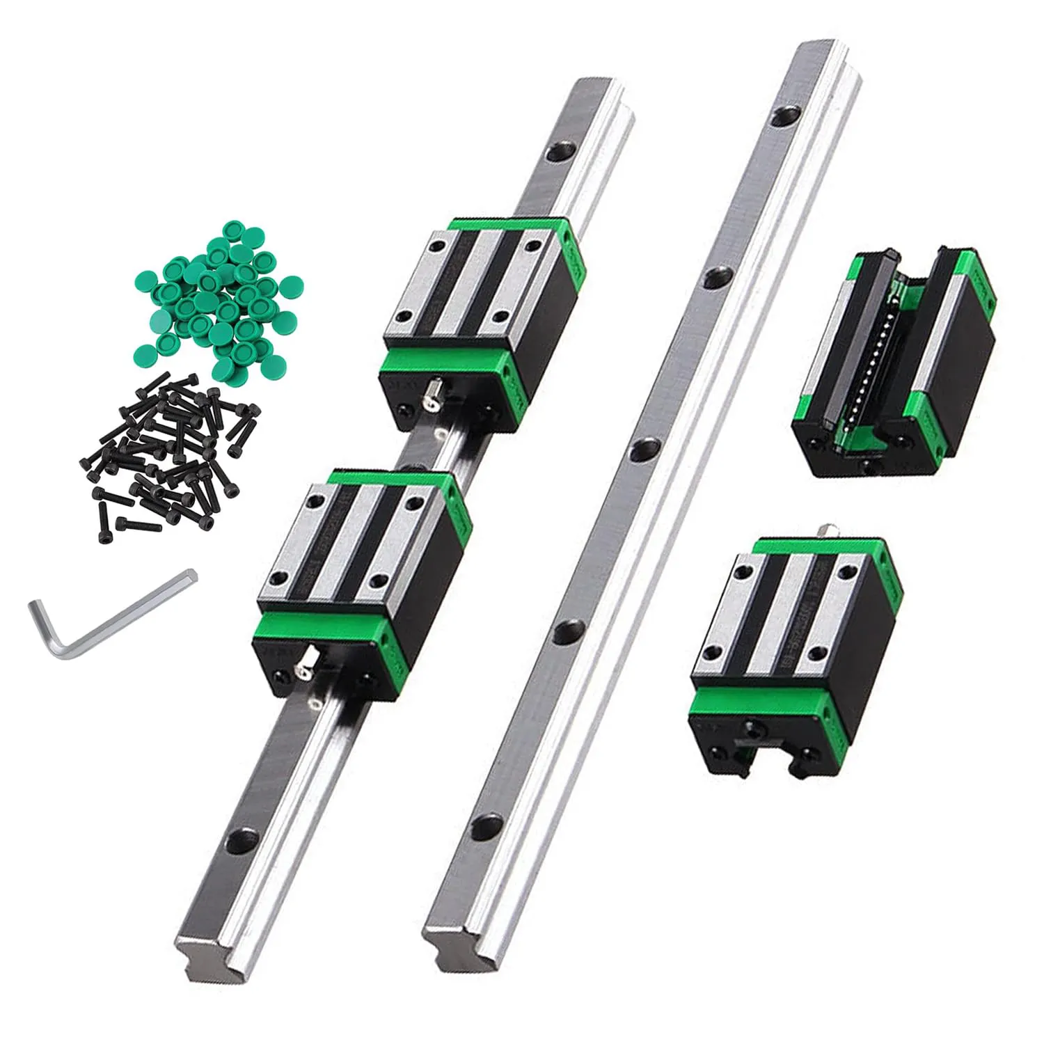 Bild von CNCMANS HGR20 Linearführung Set mit 2 Schienen à 300 mm und 4 HGH20CA Lagerblöcken für CNC und 3D Drucker