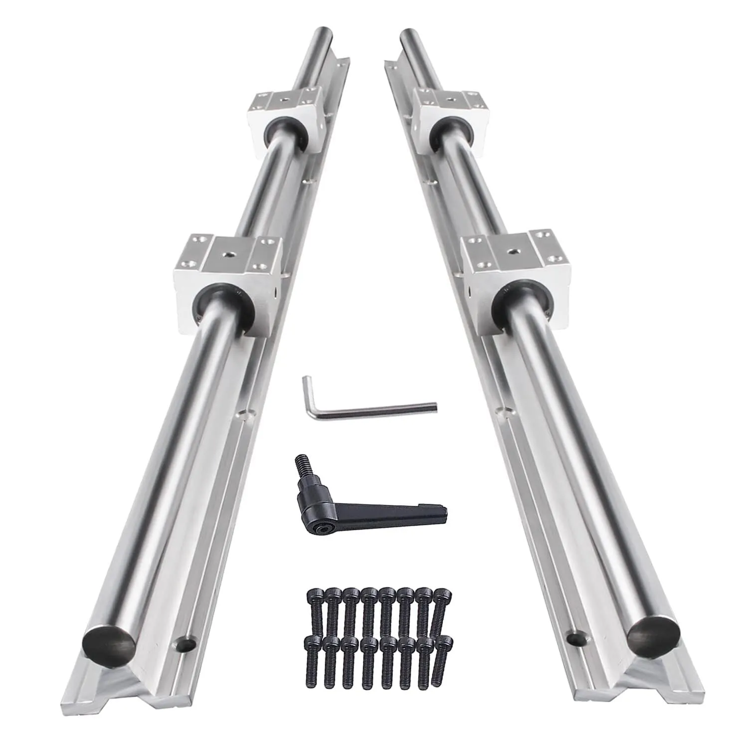Bild von CNCMANS SBR20 Linearführung Set mit 2 Schienen und 4 Linearlagern, 1500 mm für 3D Drucker