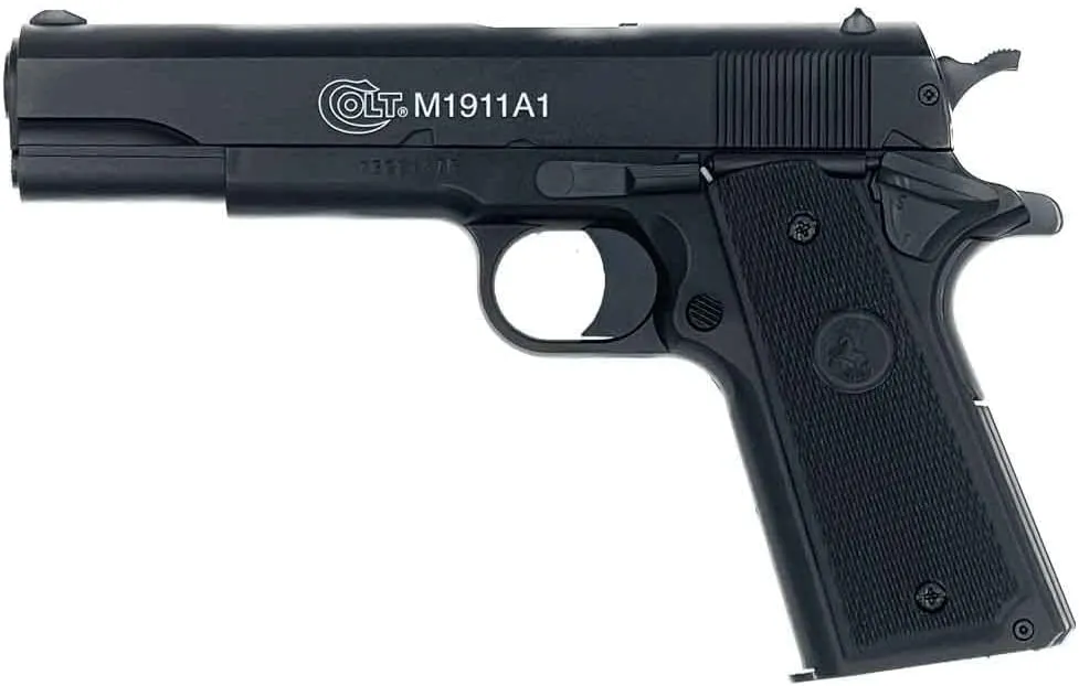 Bild von Colt 1911 A1 Softair Pistole mit Metallschlitten und Federdrucksystem, unter 0.5 Joule, Artikelnummer 203557