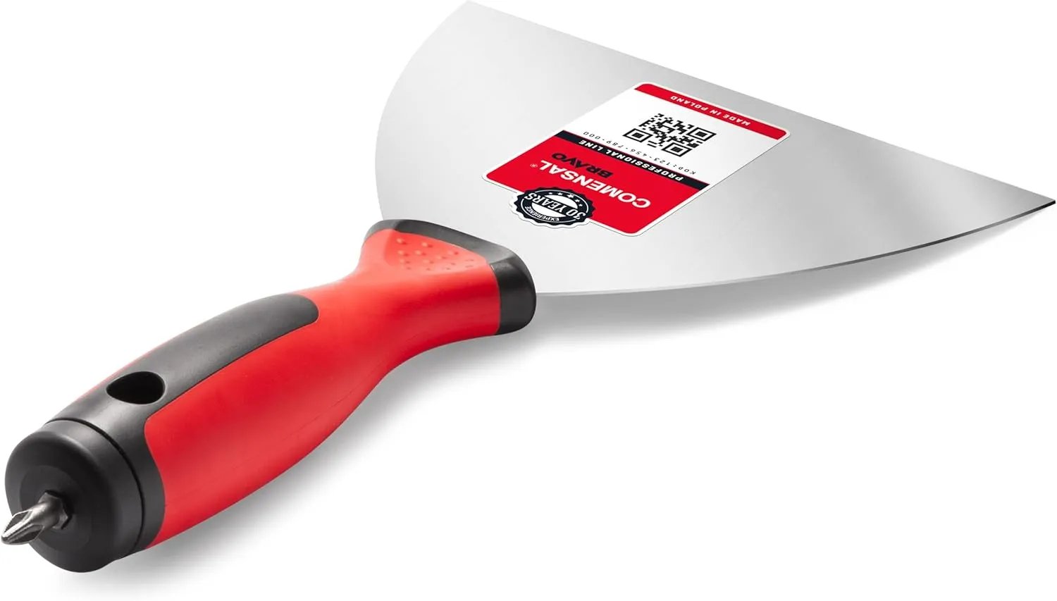 Bild von COMENSAL Schraubgriffspachtel 100 mm für Gipsarbeiten, ergonomisch geformt, rostfrei, Made in EU