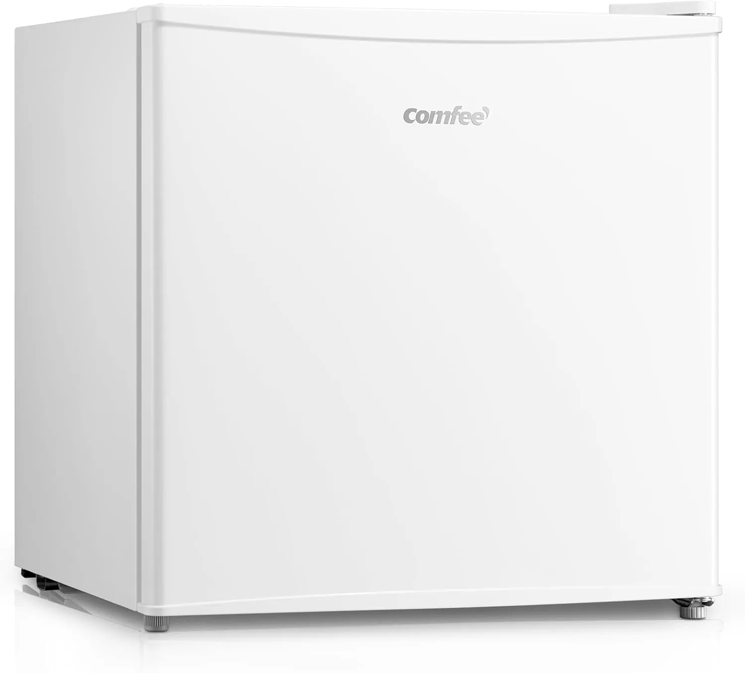 Bild von Comfee Mini Kühlschrank RCD50WH2 mit 43 Litern und Eisfach, ideal für Zimmer und Büro, energieeffizient mit 80 kWh pro Jahr, in Weiß