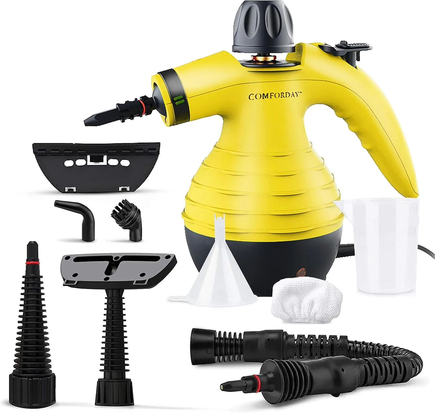 Bild von Comforday Hand Dampfreiniger mit 9 Zubehörteilen zur Fleckenentfernung für Küche, Autositze und Sofas