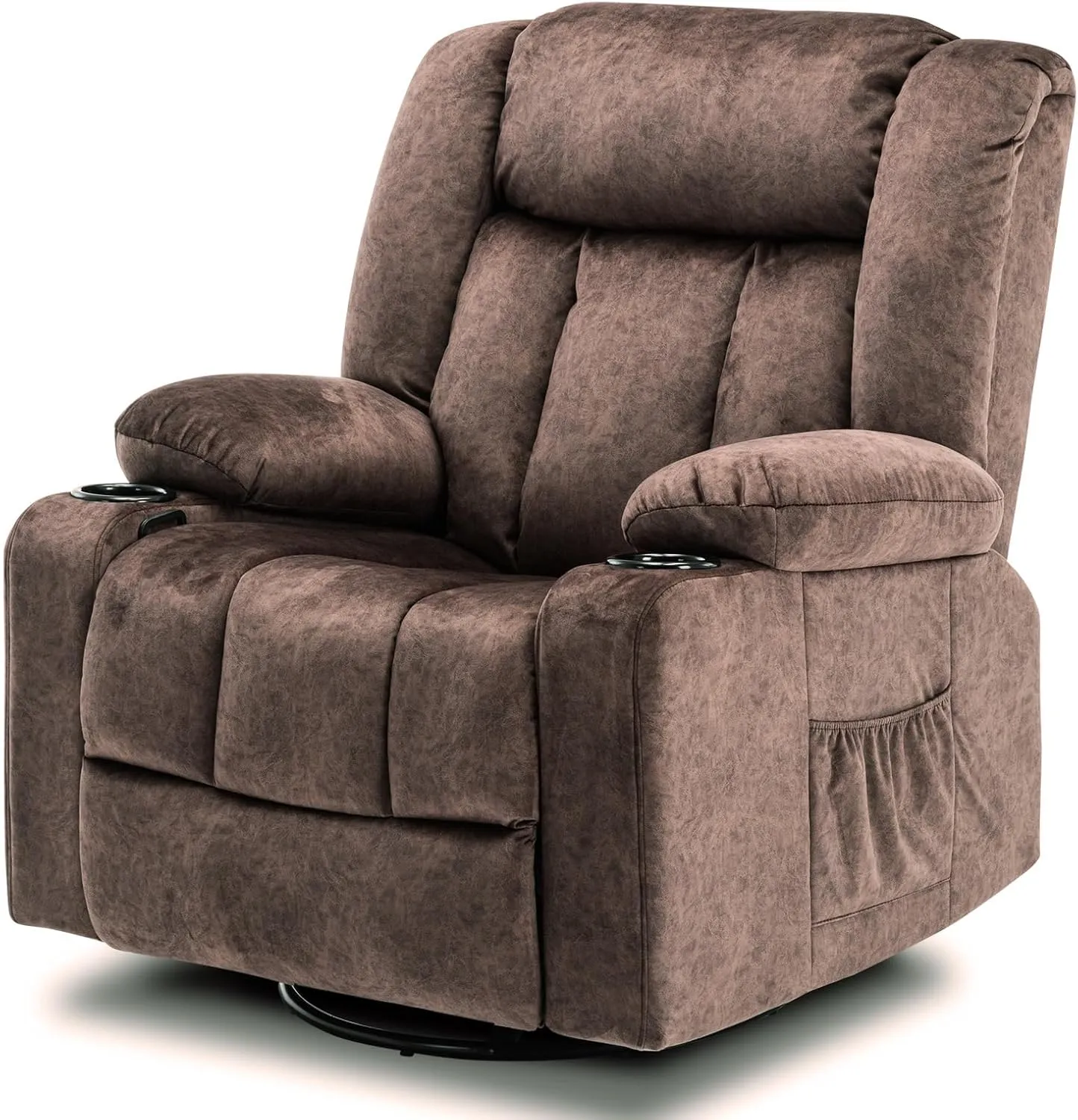 Bild von COMHOM Relaxsessel mit Liegefunktion, Vibration und Heizung in Schwarz, Modell EU-CH1148-BR-AB
