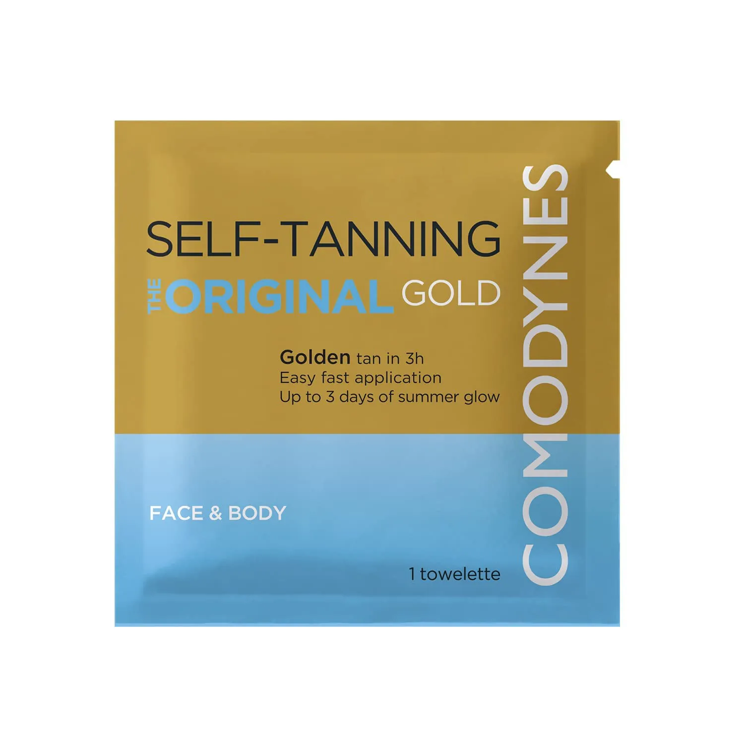 Bild von Comodynes Selbstbräunungstücher mit Gold-Finish, 8 Tücher für natürliche und langanhaltende Bräune