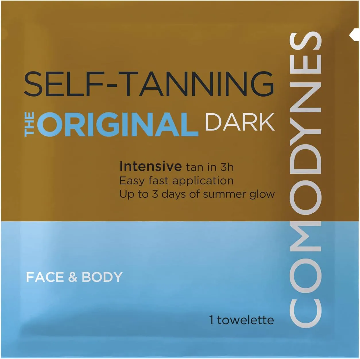 Bild von Comodynes Selbstbräunungstücher Original Dark für Gesicht, Hals und Dekolleté, 8 Tücher für eine gleichmäßige Bräune in 3 Stunden, paraben- und duftstofffrei