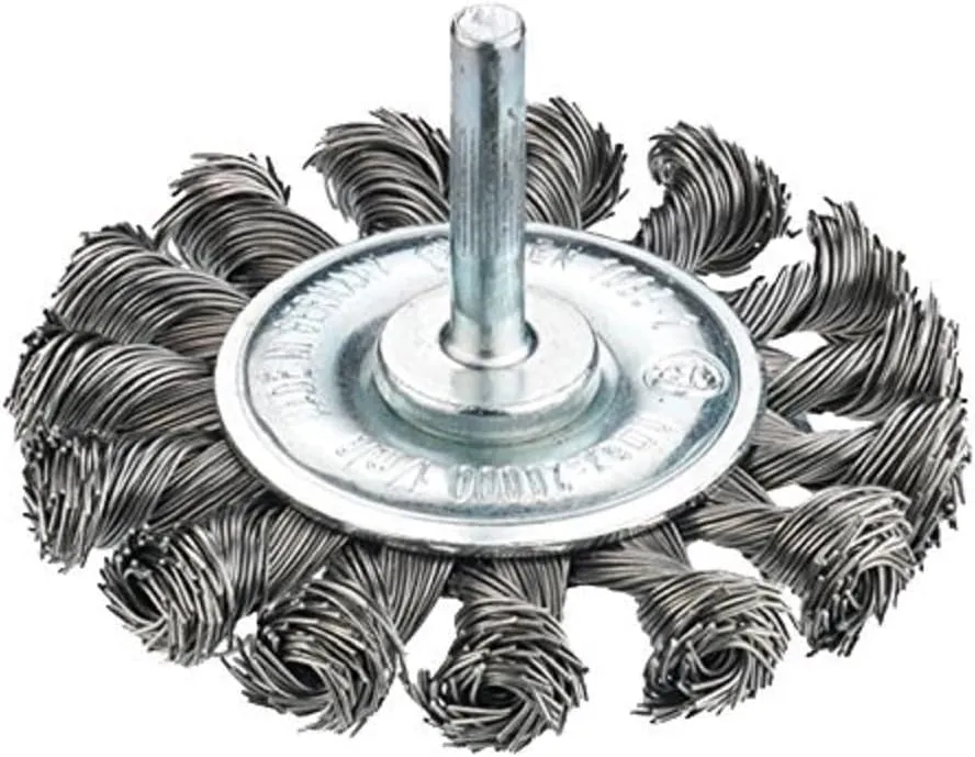 Bild von Connex COM214075 Scheibenbürste gezopft mit 75 mm Durchmesser aus Stahldraht für Bohrmaschinen