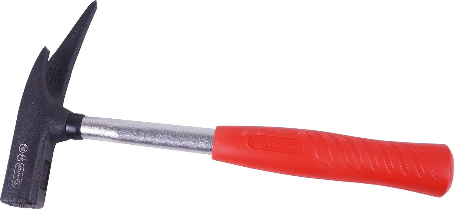 Bild von Connex COX610750 Latthammer mit Stahlrohrstiel und Kunststoffgriff in chromfarbig und rot