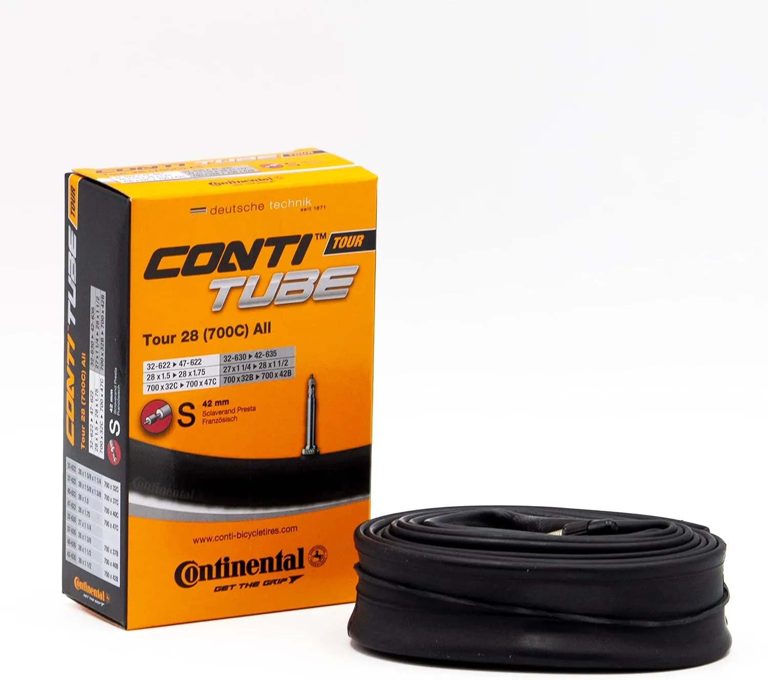 Bild von Continental Tour 28 Fahrradschlauch in Schwarz, 32/47-609/642, Artikelnummer 182031