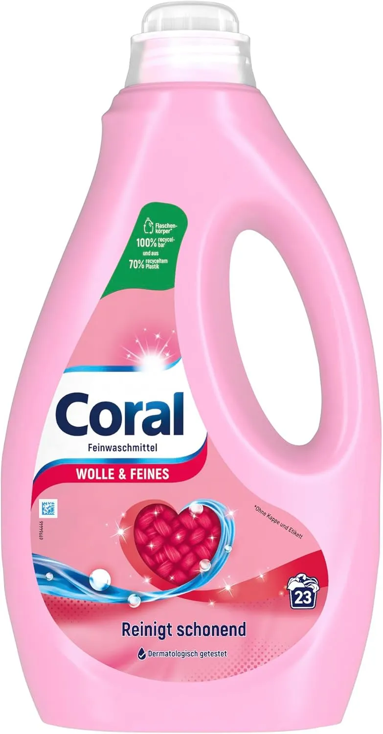 Bild von Coral Feinwaschmittel für Wolle und Feines, 1,15 Liter für 23 Waschladungen
