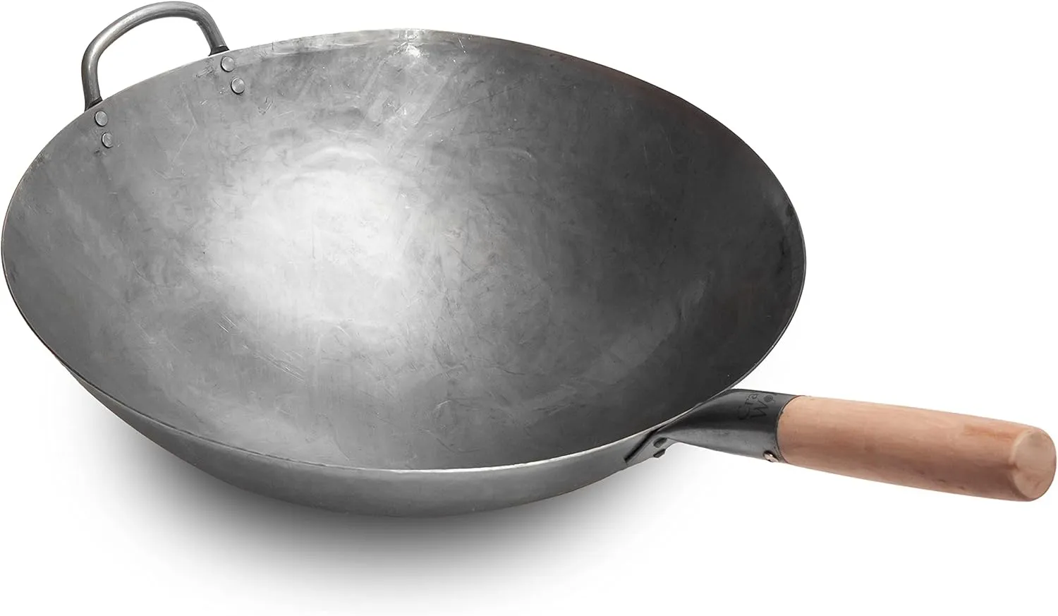 Bild von Craft Wok handgefertigter Pow-Wok aus Carbonstahl mit Holz- und Stahlgriff, 40 cm, Artikelnummer 731W138