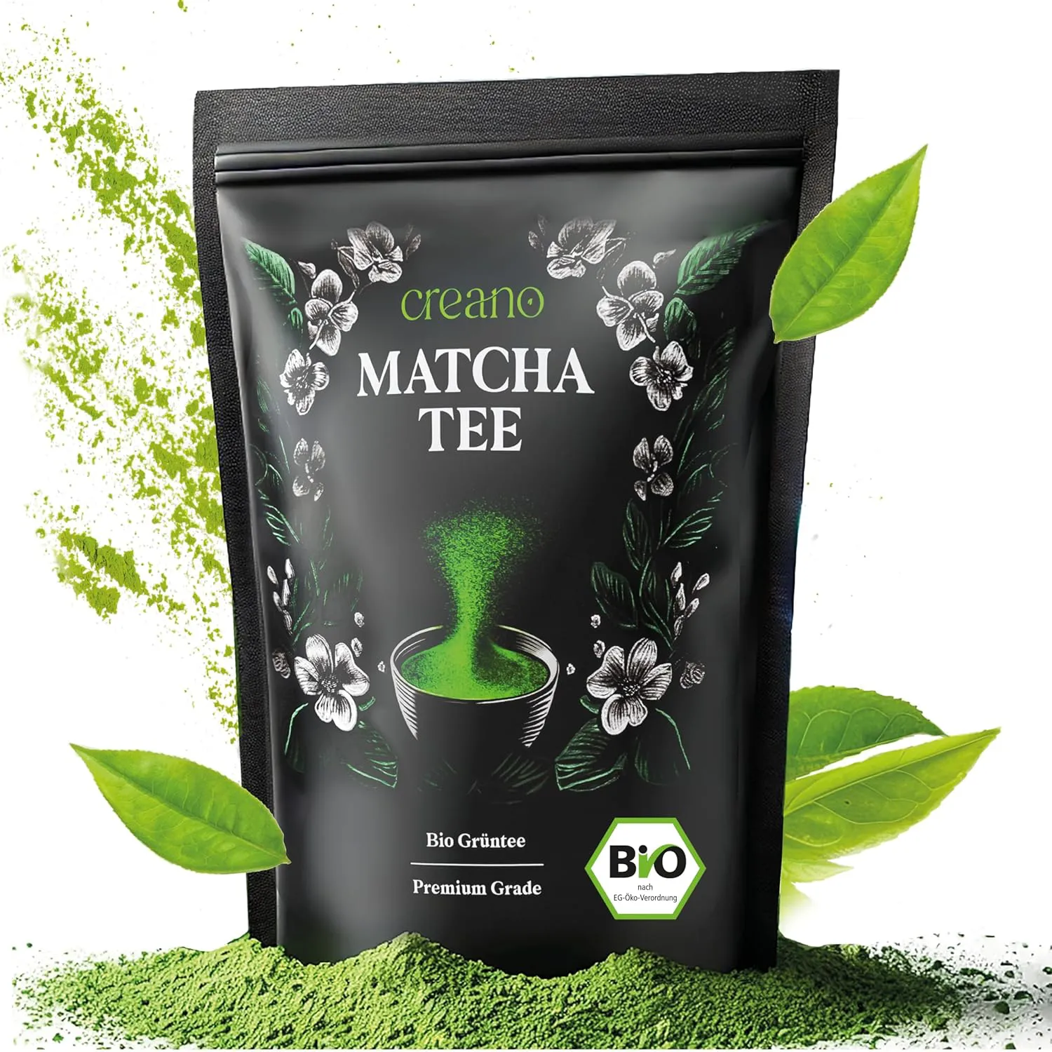 Bild von Creano Bio Matcha Tee 100g Premium Qualität für Matcha Latte und Smoothies