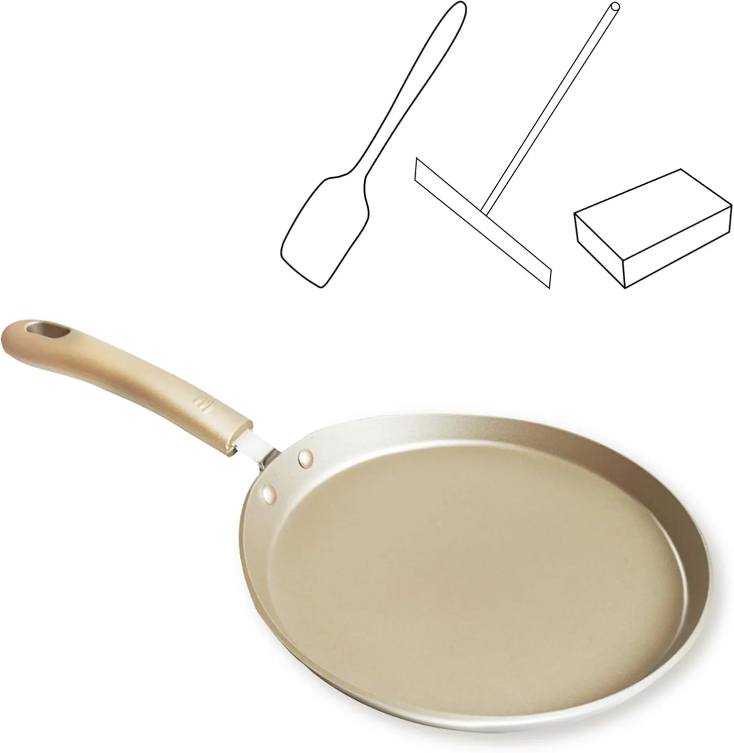 Bild von Crepes Pfanne 20 cm aus Kohlenstoffstahl mit Antihaftbeschichtung