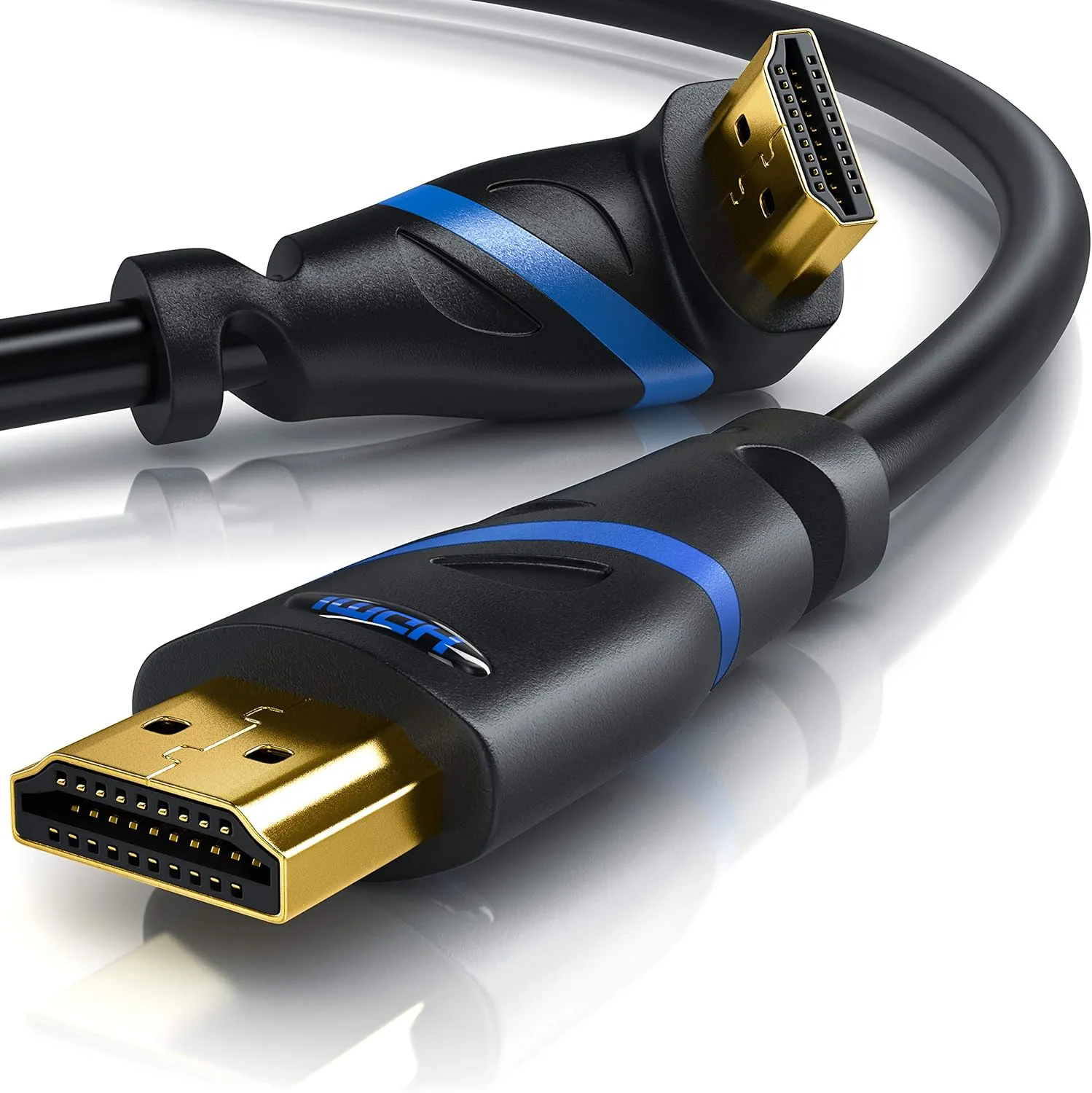 Bild von CSL 8K HDMI Kabel 2.1 mit abgewinkeltem Stecker, 3 Meter, unterstützt 8K bei 60 Hz und Dolby Vision