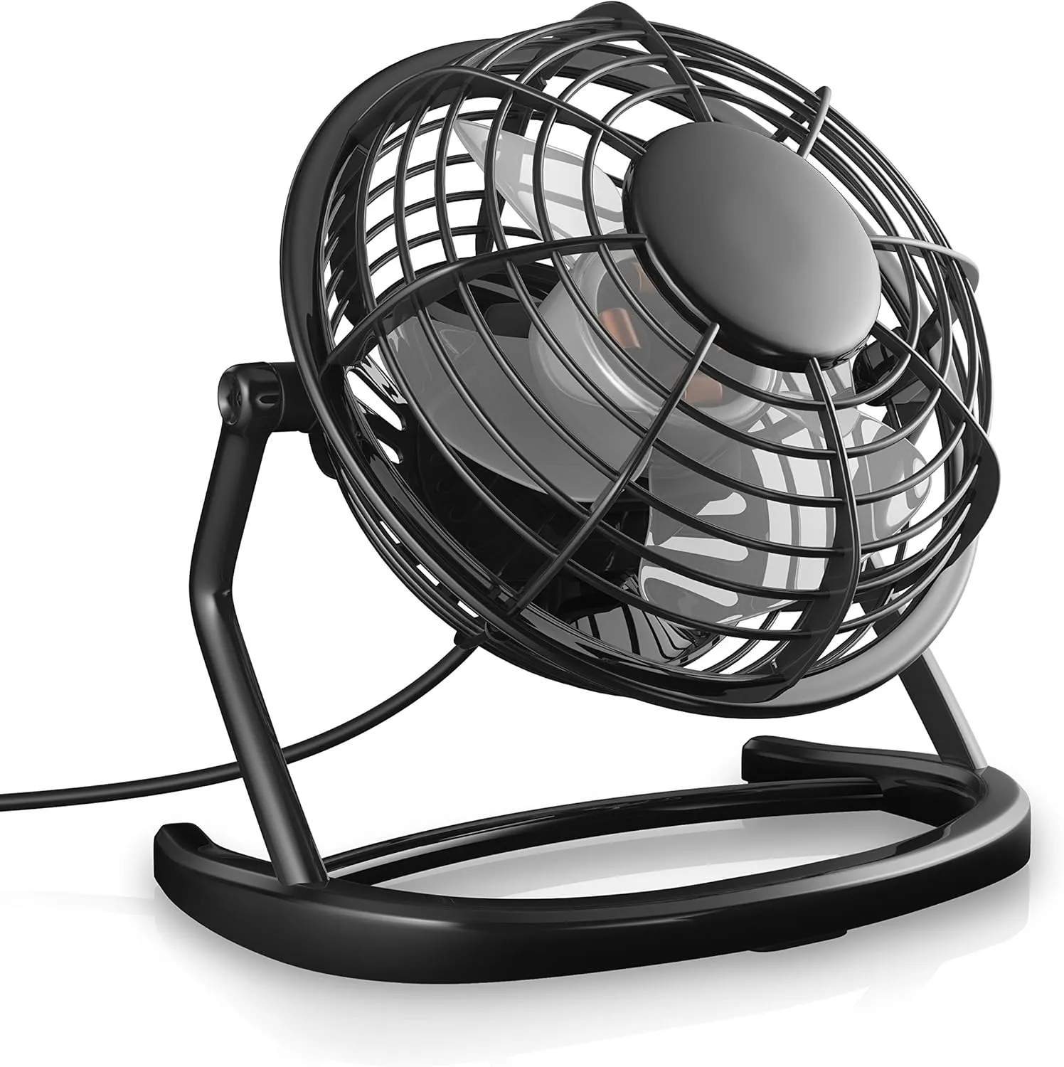 Bild von CSL USB Tischventilator in Schwarz mit An Aus Schalter, kompatibel mit PC und Mac