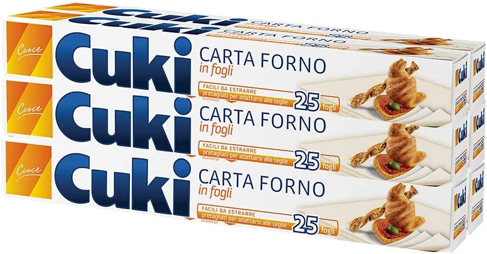 Bild von Cuki Backpapier mehrfarbig im 6er Pack mit 25 Blättern