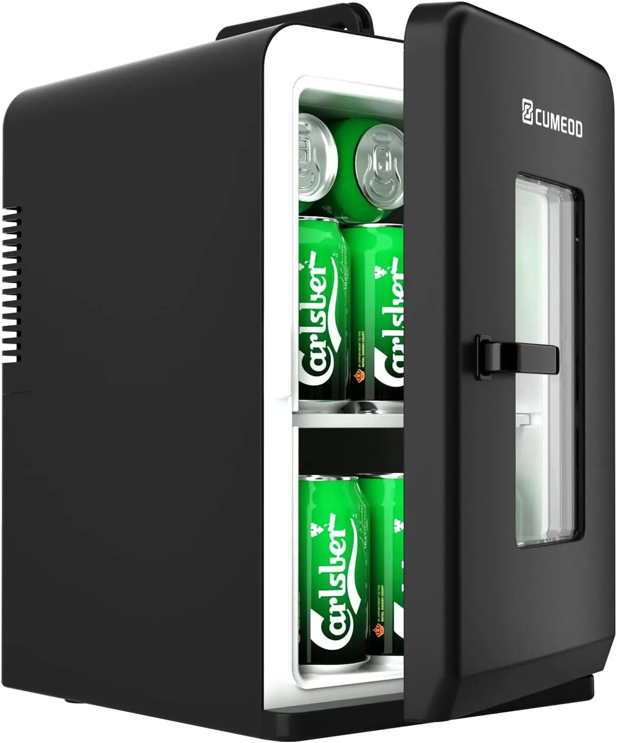 Bild von Cumeod Mini Kühlschrank mit 15 Litern und 2 in 1 Funktion für Kühlung und Heizung, geeignet für Autos und Büros, in Schwarz